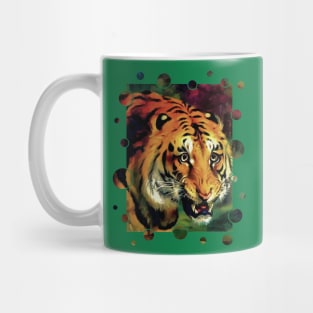 Bengal Tiger Vector With Circle Edge Cut Out Mug